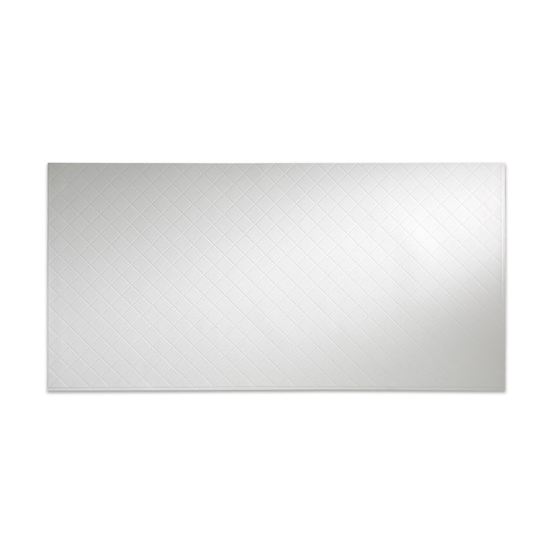 FASÄDE Quilted 4-foot x 8-foot PVC Wall Panel in Matte White - 4 x 8