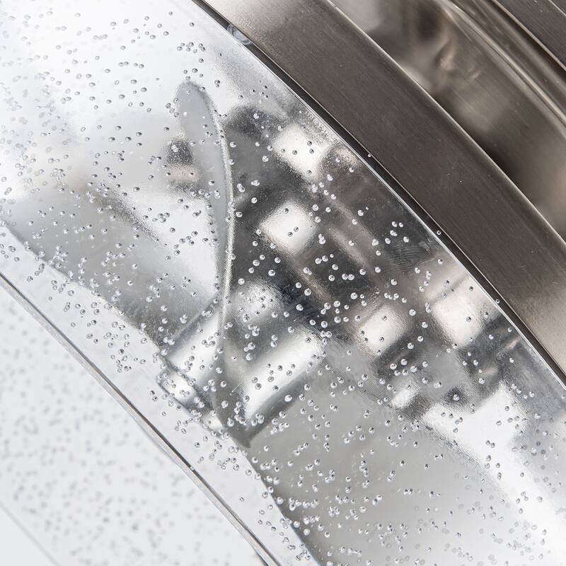 13" Modern Sand Nickel Flush Mount Ceiling Fan with LED Light and Remote