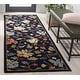 preview thumbnail 2 of 13, SAFAVIEH Handmade Chelsea Nesrije French Country Floral Wool Rug 2'6" x 8' Runner - Black/Red - Runner