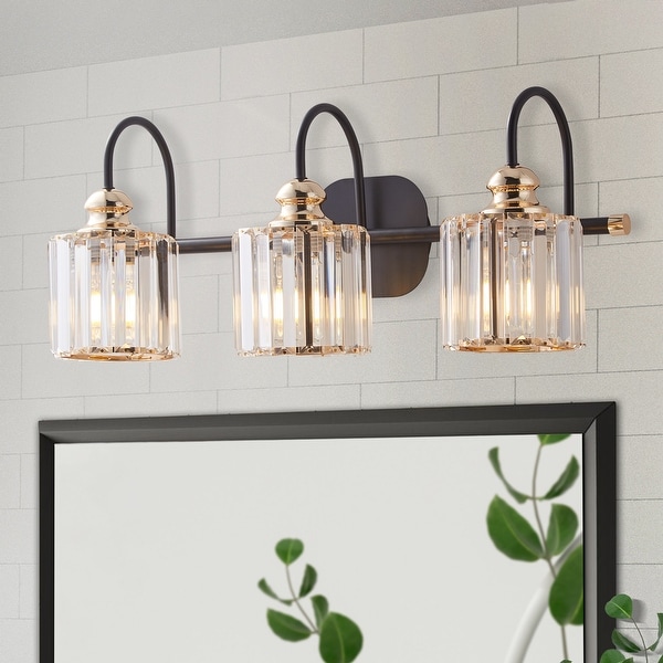 Rose gold bathroom light fixture top