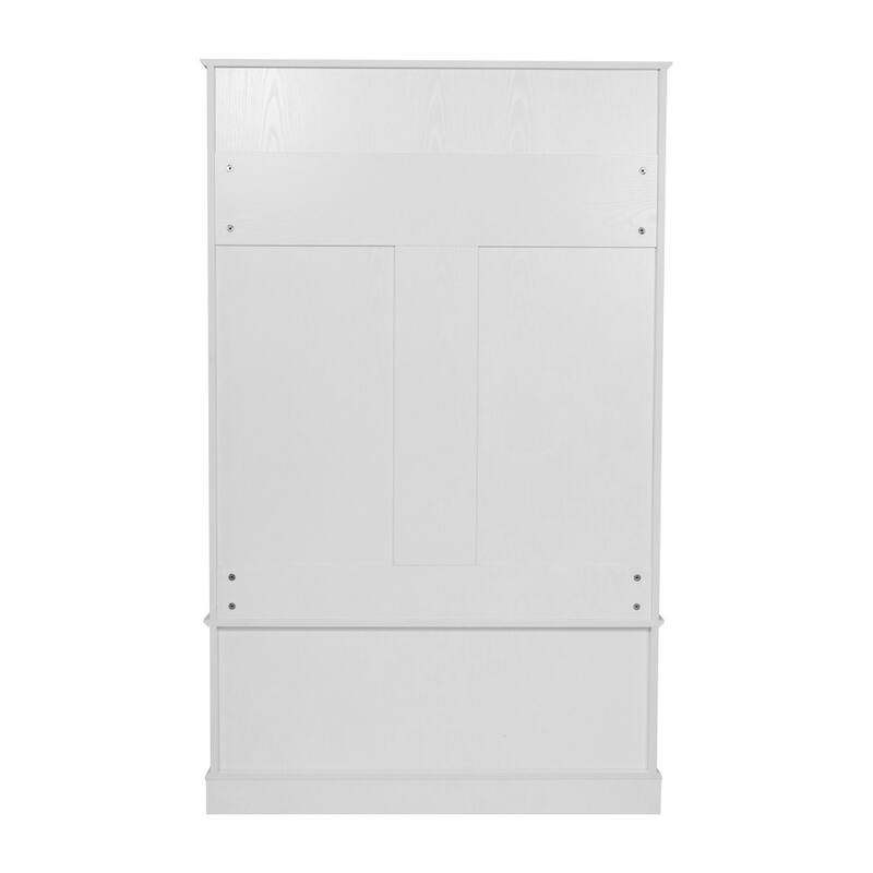 4 Hook Hallway Tree with Storage Bench and Upper Cubbies