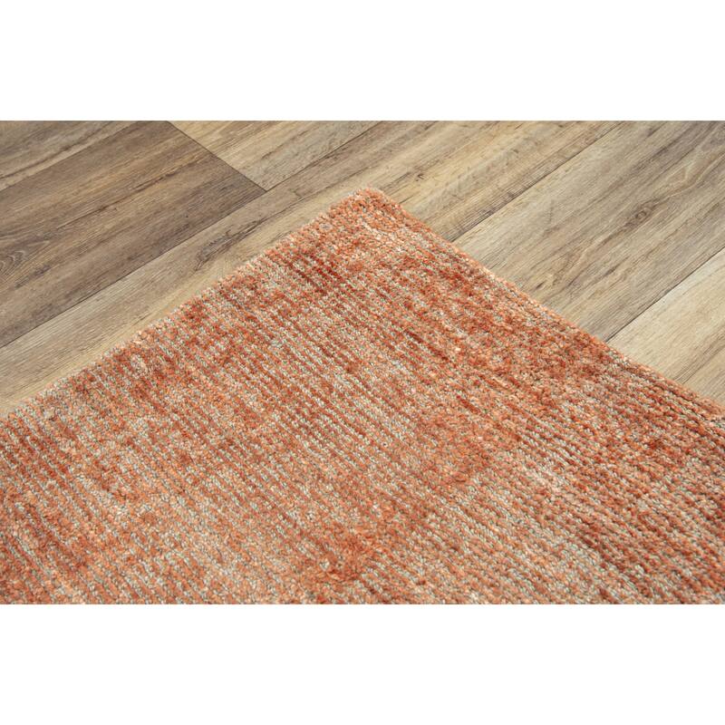 Alora Decor Demure Solid Terracotta Hand-tufted Wool Blend Rug