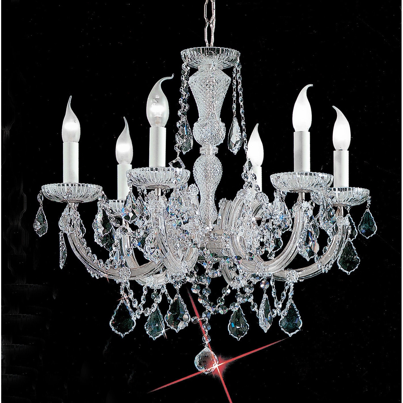 Classic Lighting 8106-CH  22" Crystal Traditional Chandelier from the Maria Thersea Collection (Swarovski Spectra Crystal) - Chandeliers For Bedrooms by Overstock.com