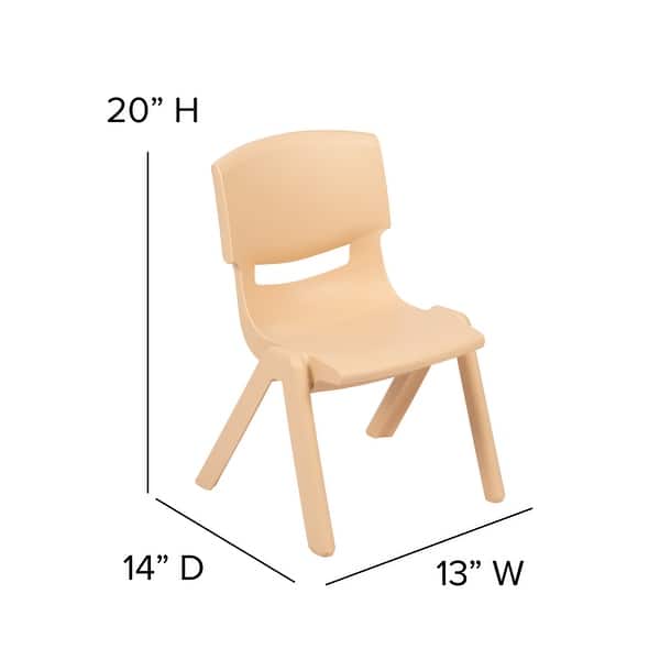 dimension image slide 5 of 4, 10PK Green Plastic Stackable School Chair, 10.5" Seat Height - Preschool Seating