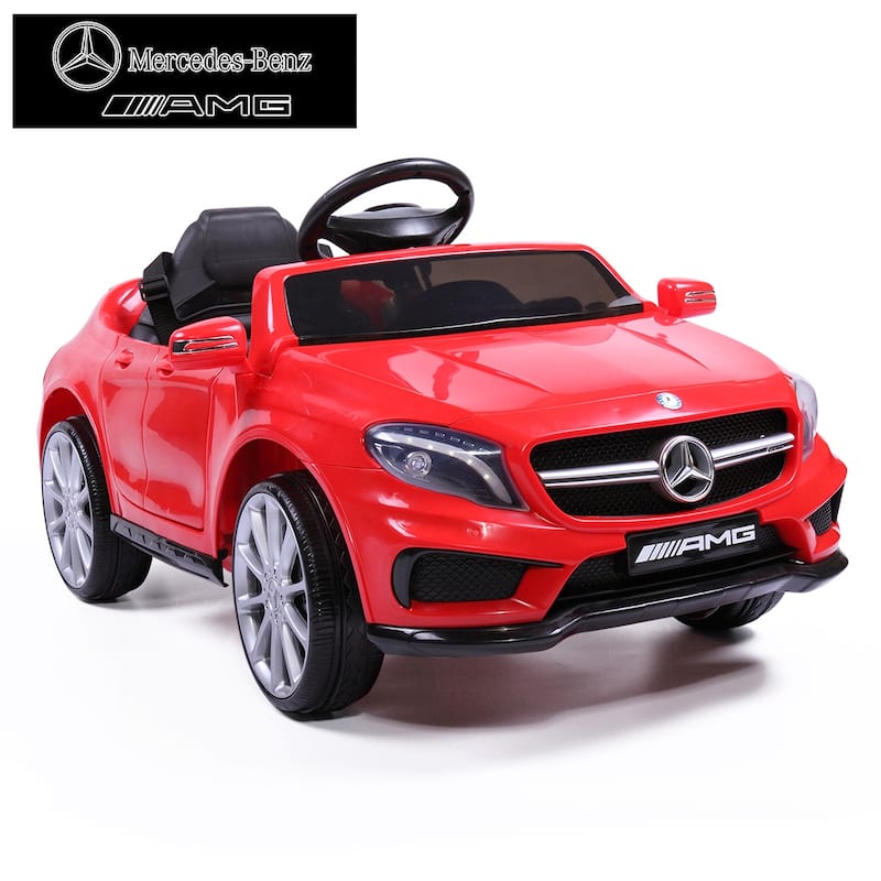 6V Licensed Mercedes Benz AMG Electric Vehicle, Kid Ride on Car with Parental Remote Control,MP3 Player Headlights Opening Doors