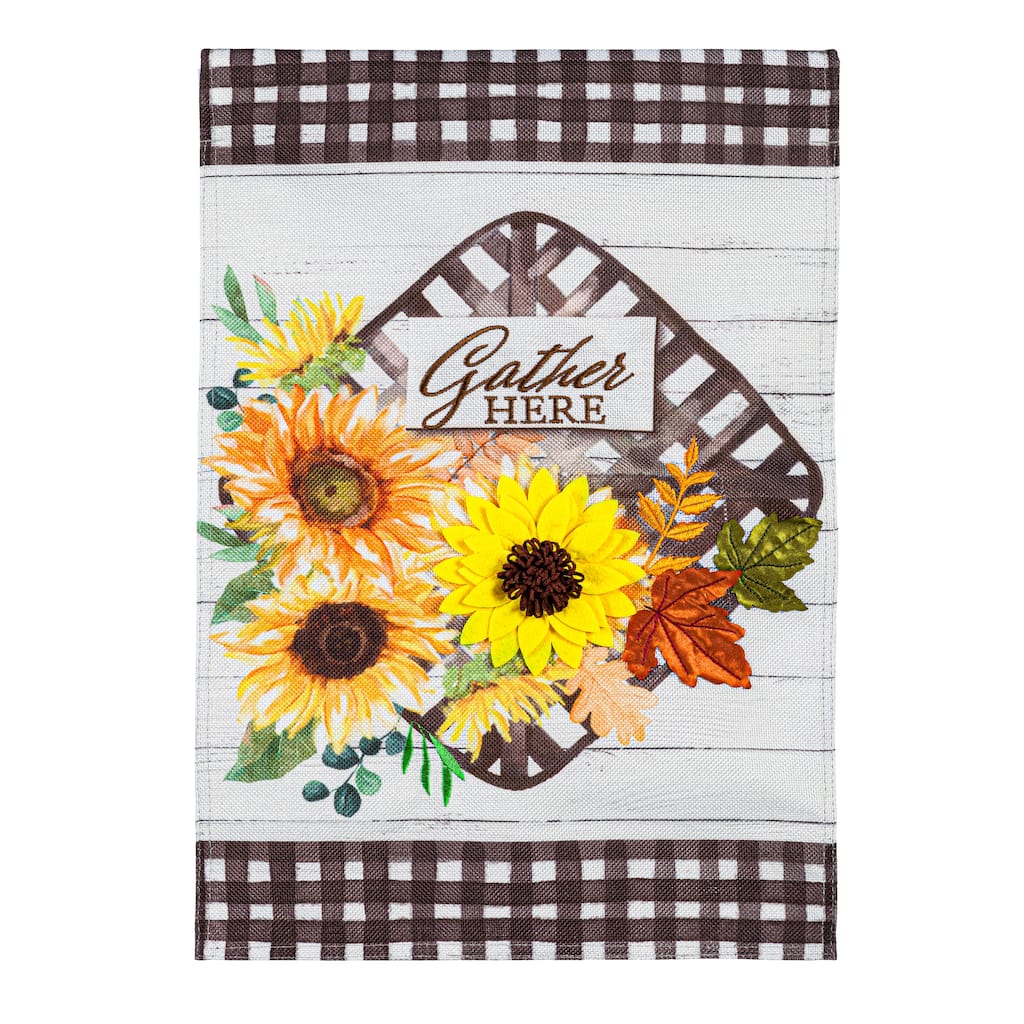 Fall Tobacco Basket Garden Burlap Flag