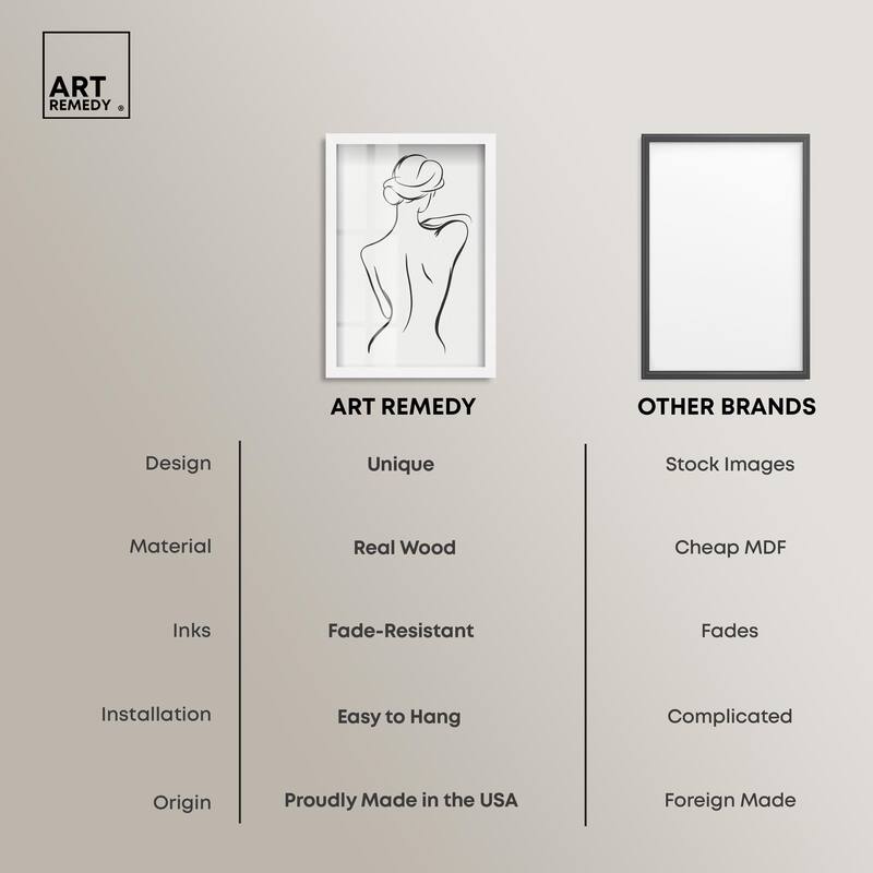 Woman in Contour III Shadowbox by Art Remedy