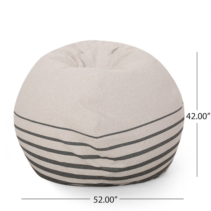Hudgeons Indoor Striped Bean Bag by Christopher Knight Home