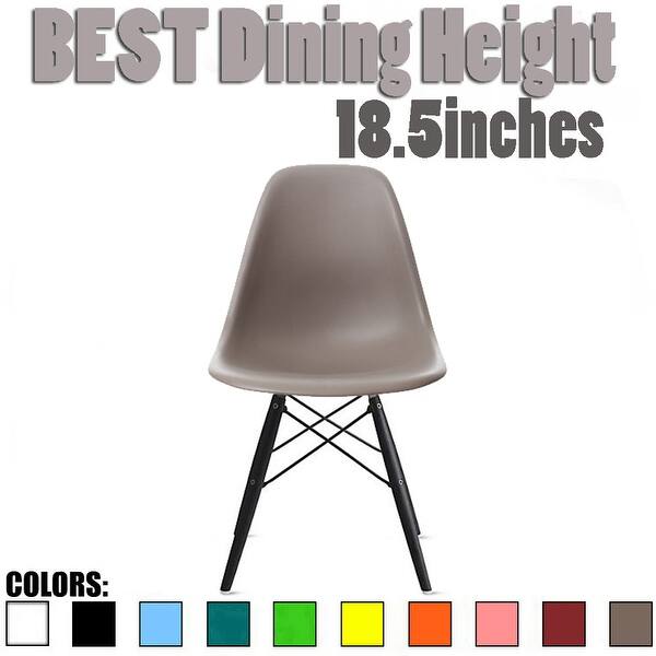 Shop 2xhome Designer Plastic Eiffel Chair Dark Black Legs Retro