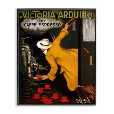 Stupell Vintage Espresso Advertisement Framed Giclee Art Design By Marcus Jules