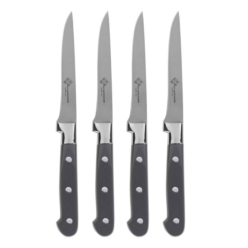 Au Nain, Set of 4 Prince Gastronome Steak Knives with Pewter Handles