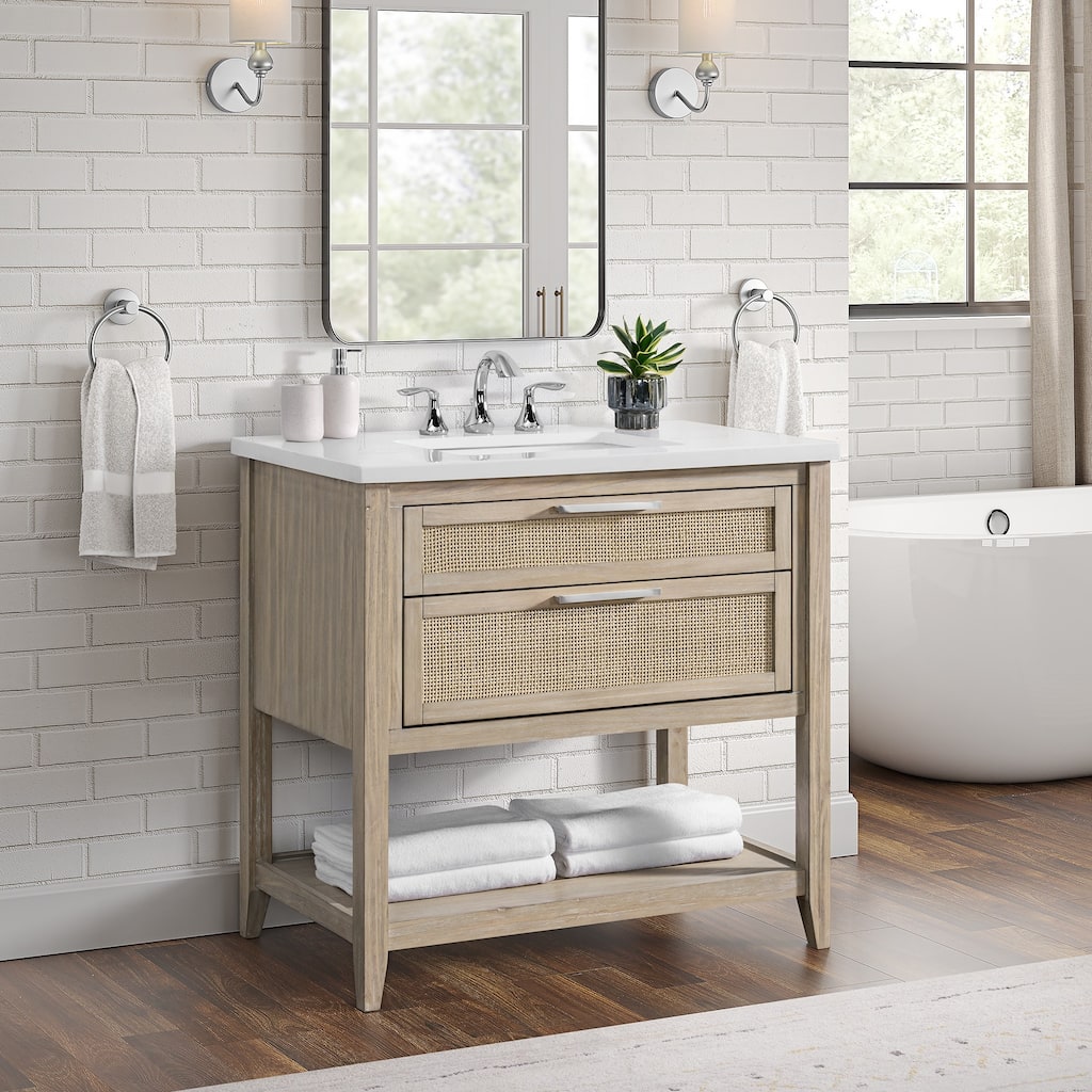 Banks 37-Inch Driftwood Single Bathroom Vanity