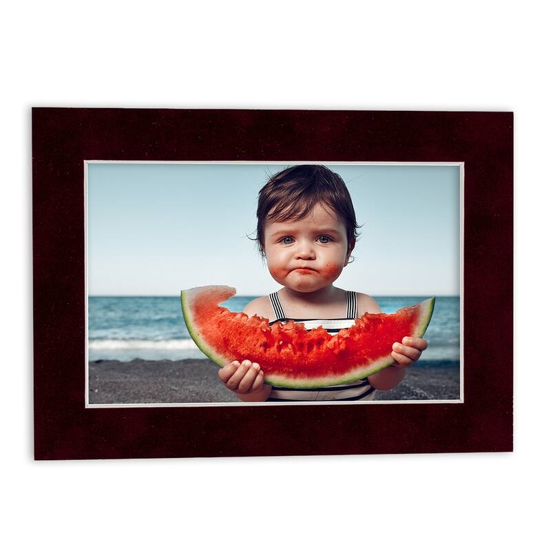 20x20 Mat for 8x8 Photo - Dark Red Suede Matboard for Frames Measuring 20 x 20 Inches - To Display Art Measuring 8 x 8 Inches