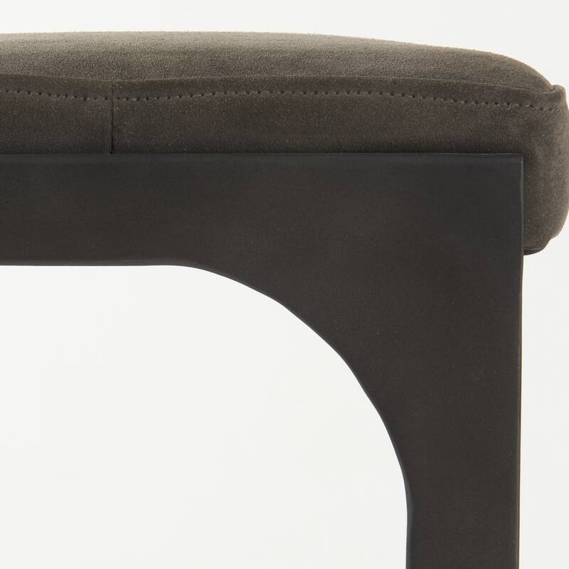 Faux Leather Backless Metal Bar Stools with Footrest