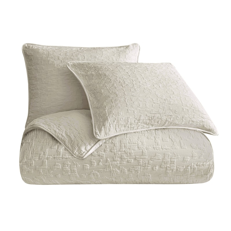 HiEnd Accents Porto Matelassé Textured 3 Piece Duvet Cover Set