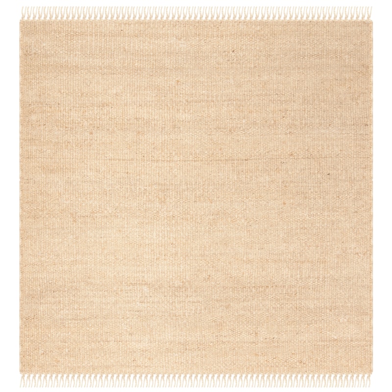 SAFAVIEH Handmade Natural Fiber Leteke Jute Fringe Rug - 8' x 8' Square - Ivory