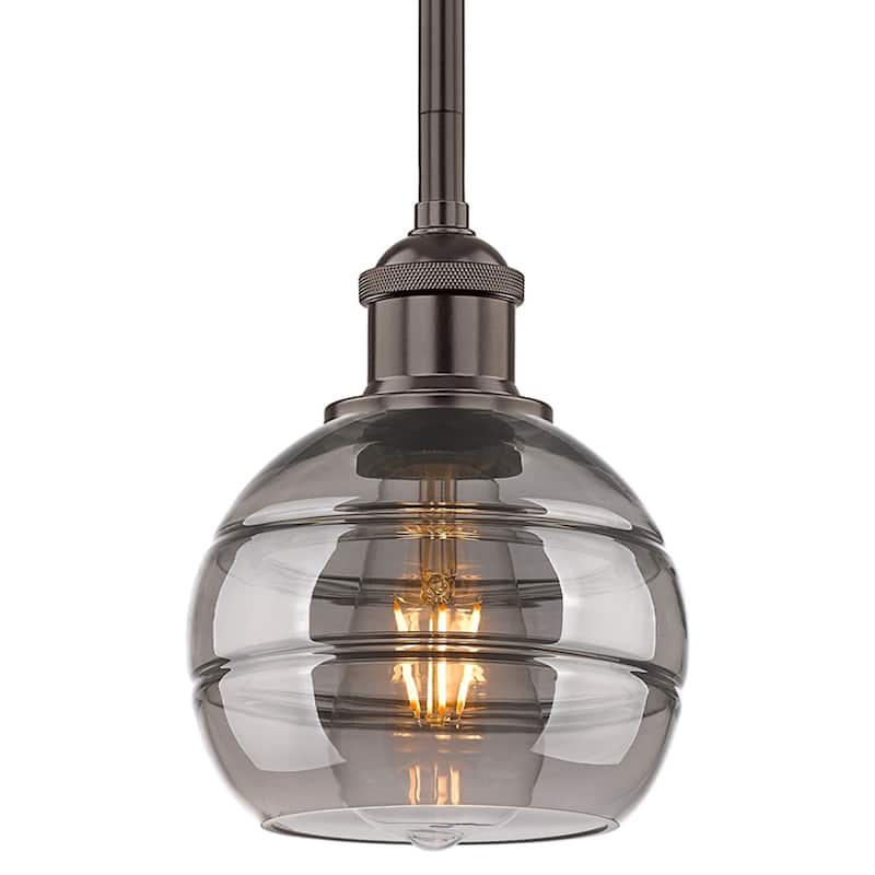 Innovations Lighting 616-1S 7 6 Rochester Pendant Rochester 6" Wide - Oil Rubbed Bronze / Light Smoke