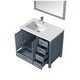 preview thumbnail 7 of 5, Jacques 30 in. W x 22 in. D Dark Grey Bath Vanity, White Quartz Top, Faucet Set, and 28 in. Mirror