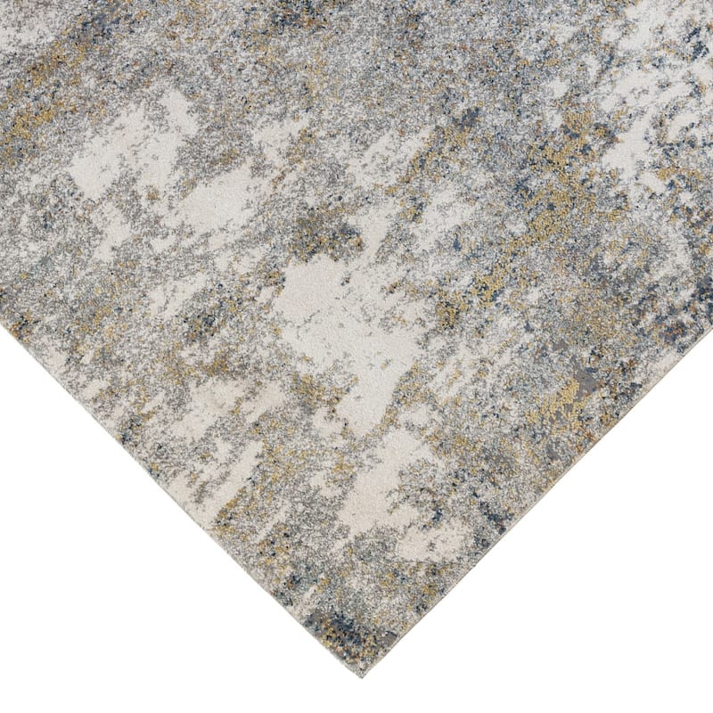 Peyi Power Loomed Abstract Modern Durable Area Rug By HomeRoots - 96' X '30' X '0.4