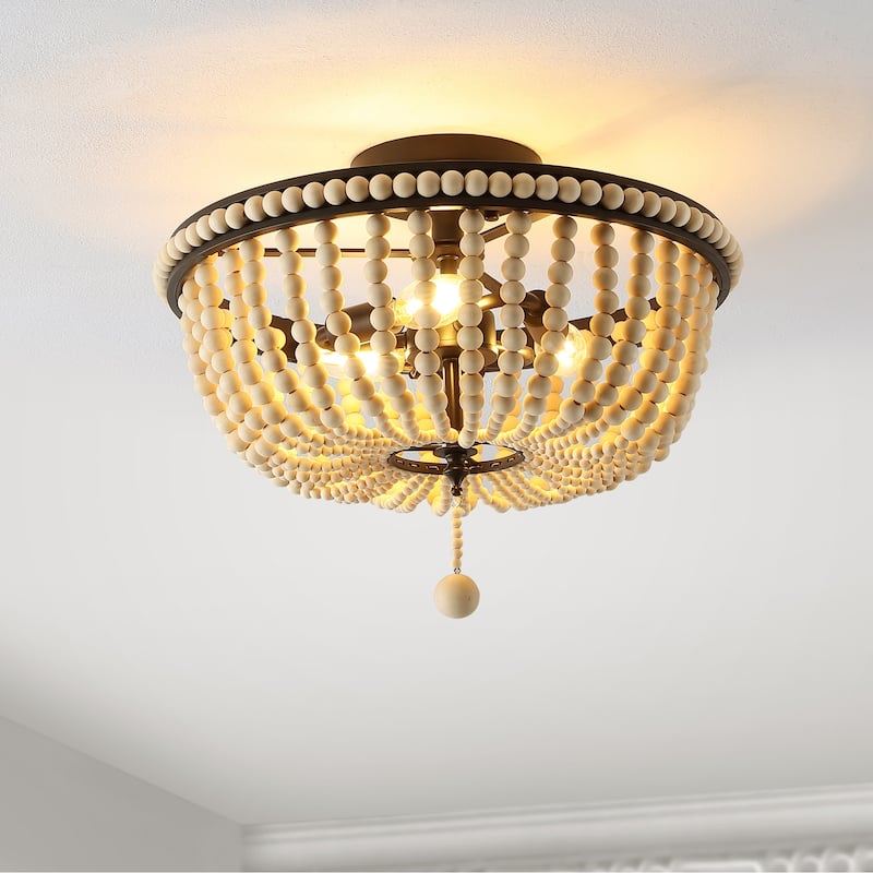 SAFAVIEH Lighting Cascina Flush Mount - 16"W x 16"D x 11"H