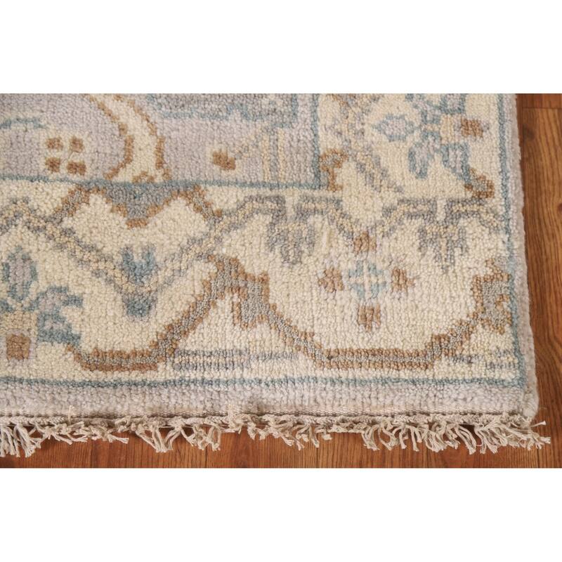 Transitional Oushak Oriental Runner Rug Handmade Wool Carpet - 2'7"x 8'3"