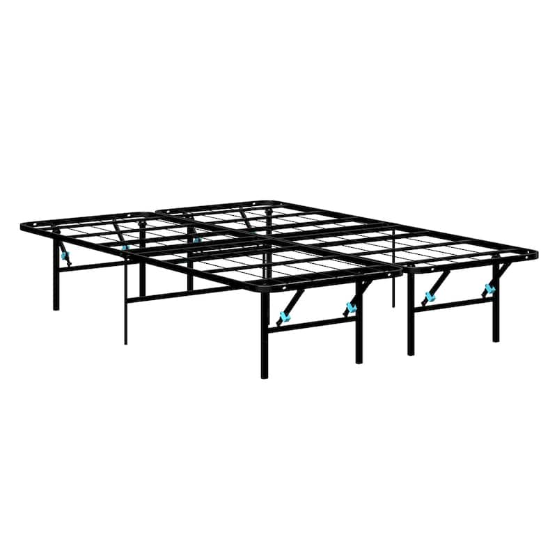 Black No Tool Assembly Foldable Bed Frame