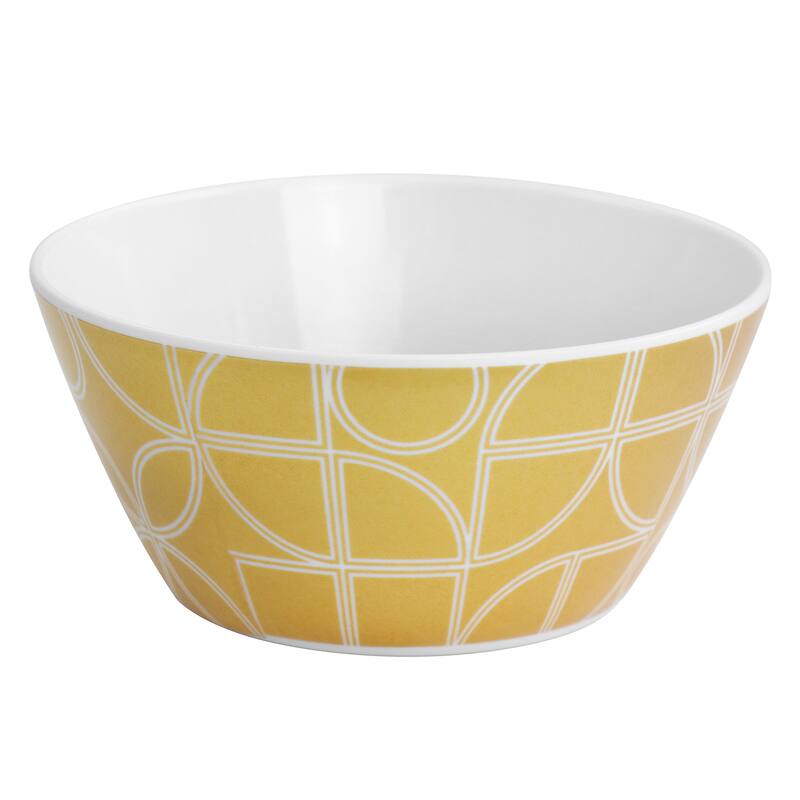Laurie Gates Summer Bloom 12Pc Melamine Dinnerware Set Gold - 12 pc