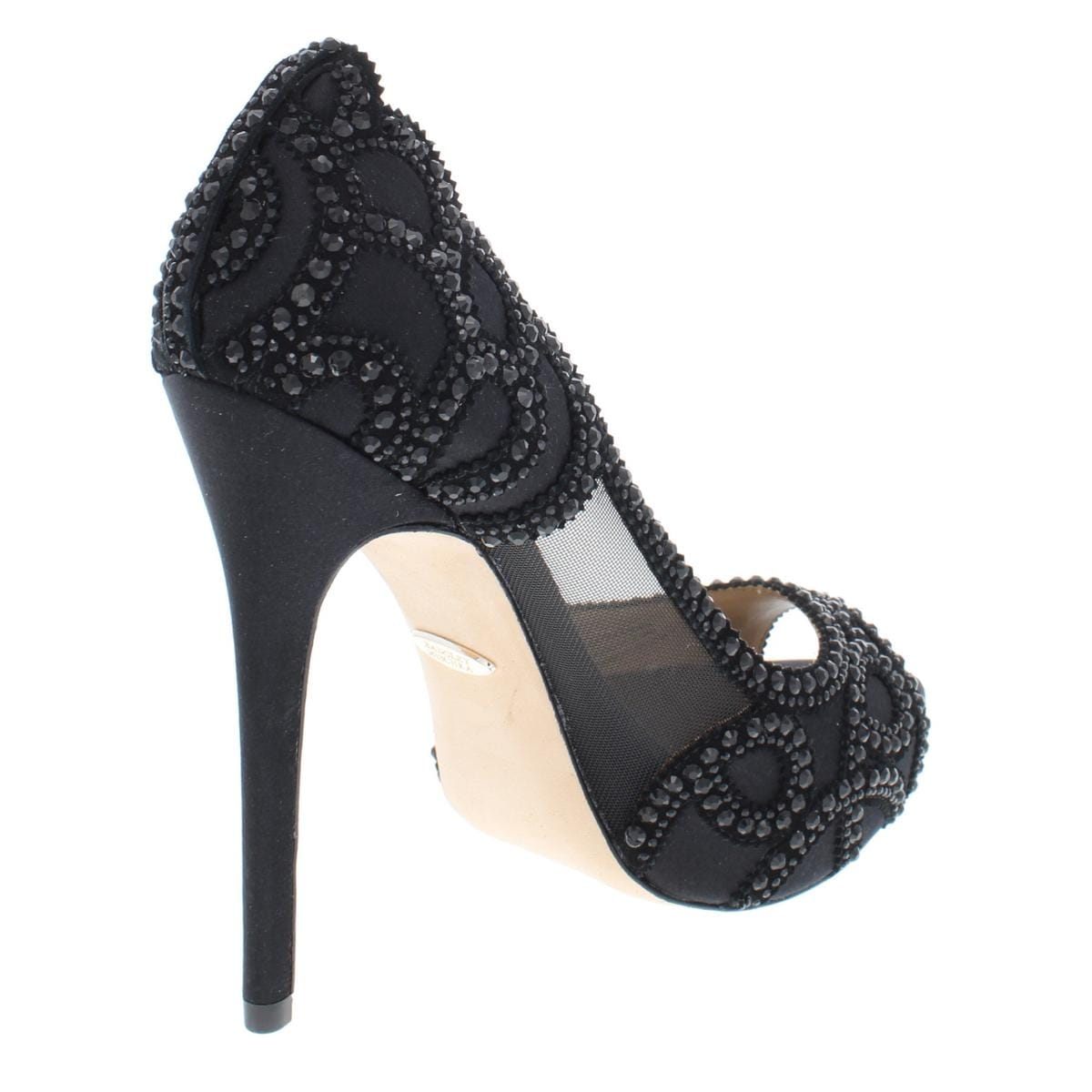 badgley mischka witney embellished peep toe pump