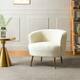 Sthenelus Barrel Chair with Ruched Design - IVORY