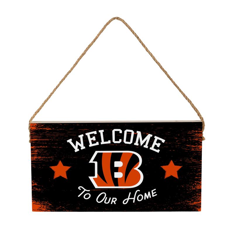 Cincinnati Bengals Wooden Door Decor Wall Sign - Multi-Color