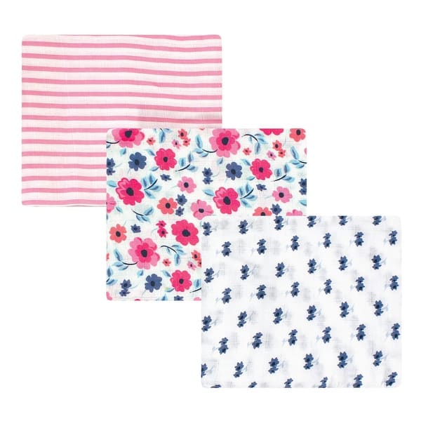 slide 1 of 1, Touched by Nature Baby Girl Organic Cotton Muslin Swaddle Blanket, Garden Floral, One Size - Garden Floral - One Size One Size - Garden Floral