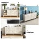 preview thumbnail 36 of 41, Silakan Mid-Century Modern 4-Door Large Storage Sideboard with Solid Wood Legs by HULALA HOME