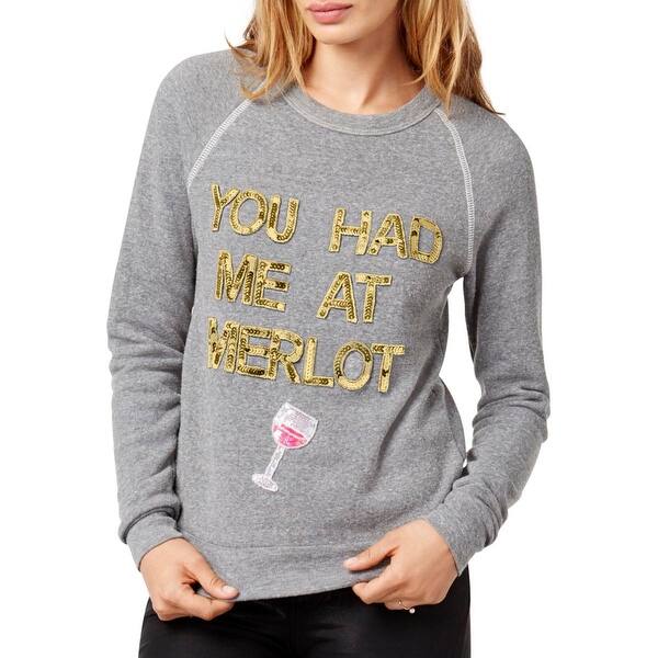 Shop Bow Drape Womens Juniors You Had Me At Merlot Sweatshirt