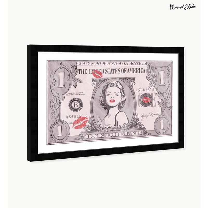 Wynwood Studio Prints Fashion Glam Icon Currency Gray Wall Art