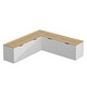 preview thumbnail 13 of 13, L-Shaped Storage Bench with Lift-Top Seats and Wooden Top for Entryway