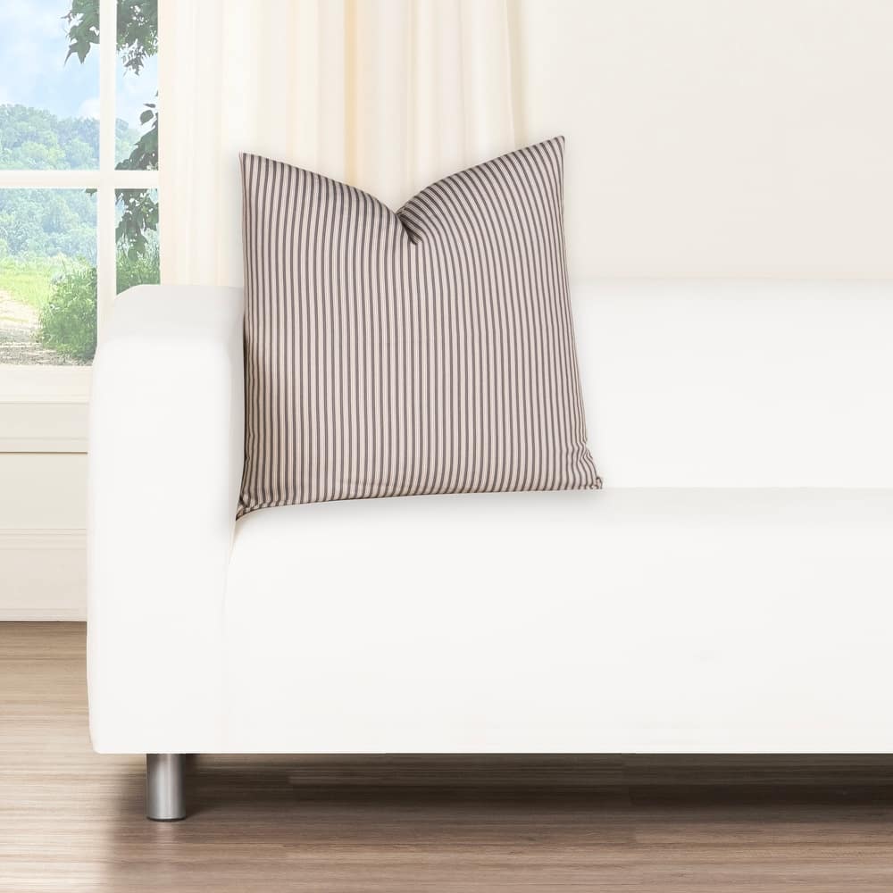 Magnolia Polo Stripe Washed Cotton Accent Pillow