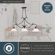preview thumbnail 14 of 19, Monrovia 3L Linear Chandelier Island Pendant Light Fixture White Glass - 43.75-in W x 20.25-in H x 11.25-in D