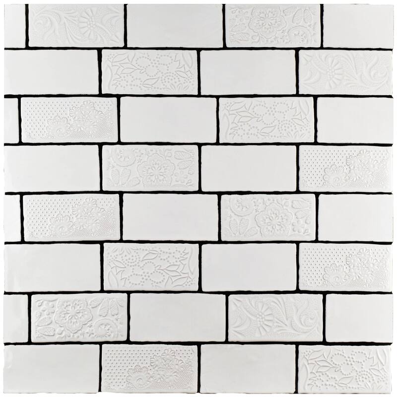 Merola Tile Antic Special Milk 3" x 6" Ceramic Wall Tile