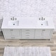 preview thumbnail 3 of 10, Prismosaic 84 in. Lunar Gray Vanity with Countertop & Splash, Double Sinks
