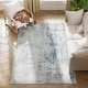 preview thumbnail 1 of 6, HOMCOM Area Rug 4x6, Machine Washable Rug, Non-Slip Modern Abstract Floor Cover Foldable Carpet for Living Room - 3'6" 3'6" - Cream/Onyx - Square