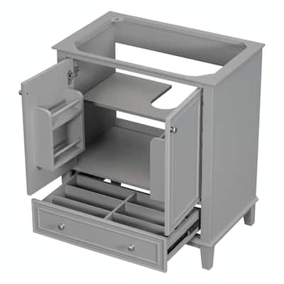30" Bathroom Vanity Base Cabinet with Doors and Drawer