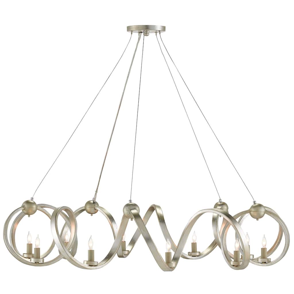 Currey & Company Ringmaster Silver Chandelier - 10.25"h x 46"dia