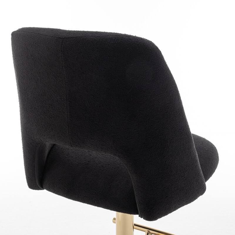 Best Quality Furniture Adjustable Textured Fabric Barstools with Chrome Finish Base (Set of 2)