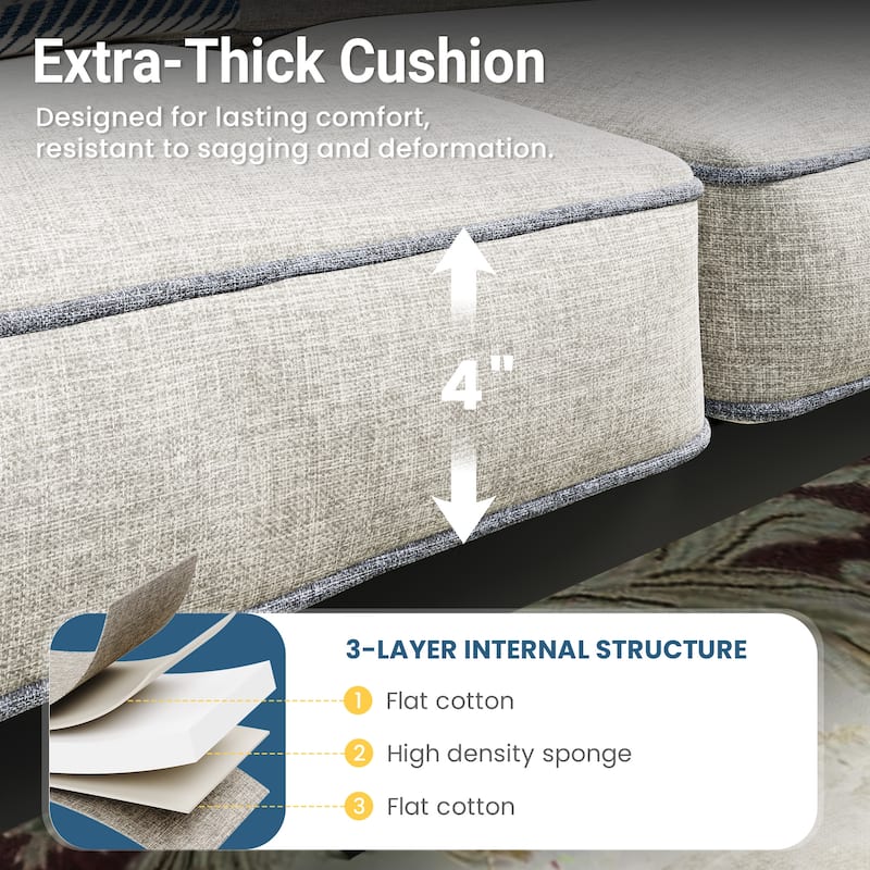 7-Person Patio Conversation Sets with Cushions