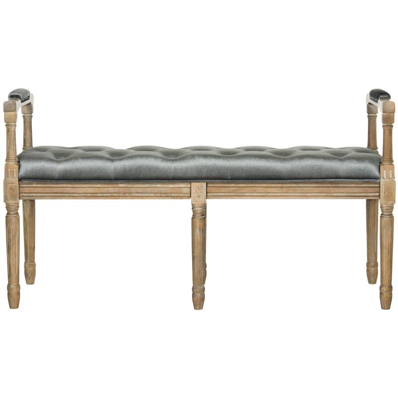 SAFAVIEH Nigjare Tufted Bench - 47.5" x 17.3" x 27" - 47.5" x 17.3" x 27" - 48Wx17Dx27H