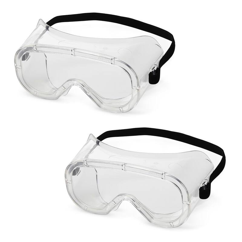 Non Vented Anti-Fog/Anti-Splash Safety Goggles - 2 Pack