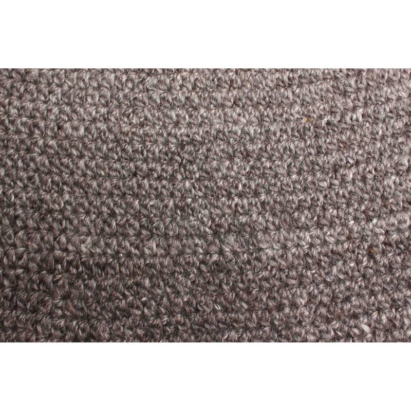 ECARPETGALLERY Braid weave Sienna Taupe Wool Rug - 5'0 x 5'1