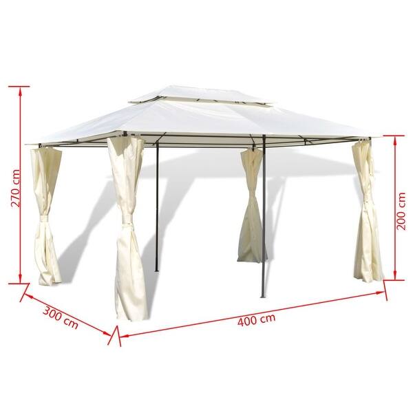 Shop Vidaxl Garden Gazebo Steel 10 X 13 Overstock 18965568