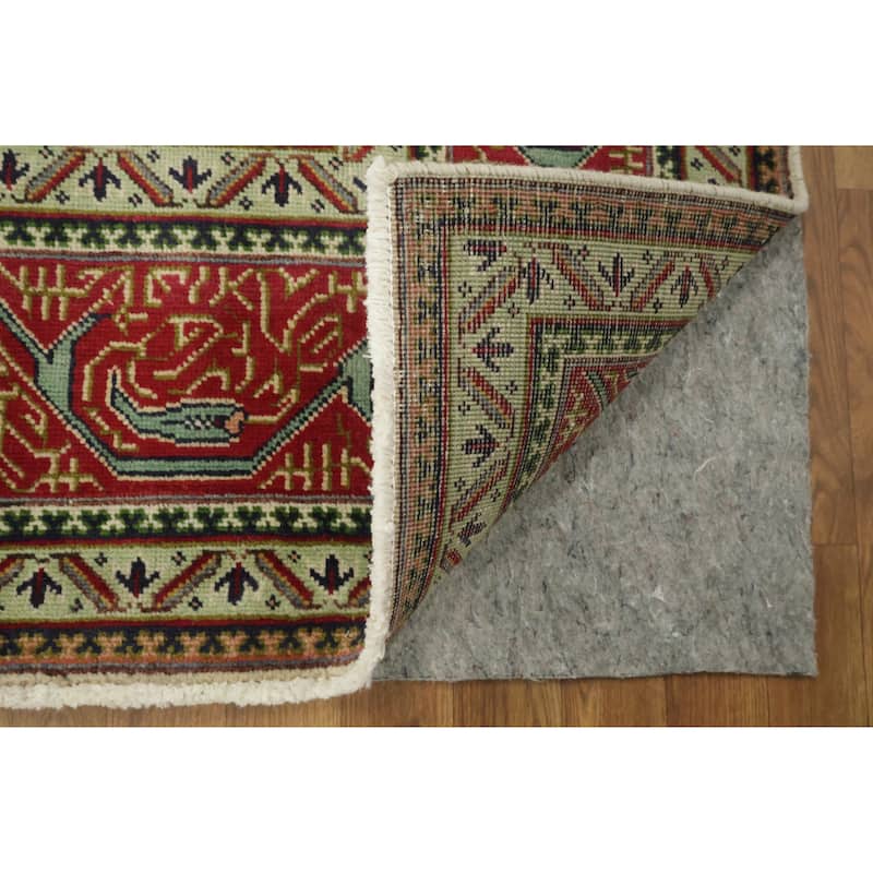 Hand Knotted Oriental 100% Wool Carpet Traditional All-Over Beige & Ivories Tabriz Area Rug - 11' 1'' X 8' 3''