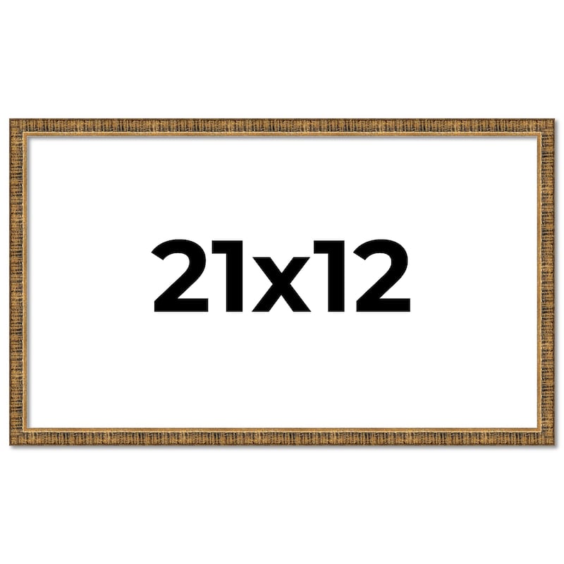 21x12 Frame Black Real Wood Picture Frame Kingsley Gold Distressed Photo Frame with UV Acrylic Foam Board Backing &